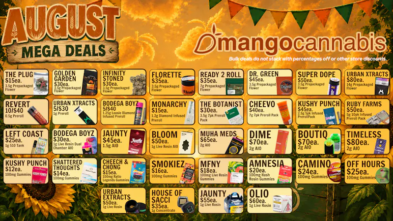 Mango Cannabis - Rochester Unbeatable August MEGA Deals!