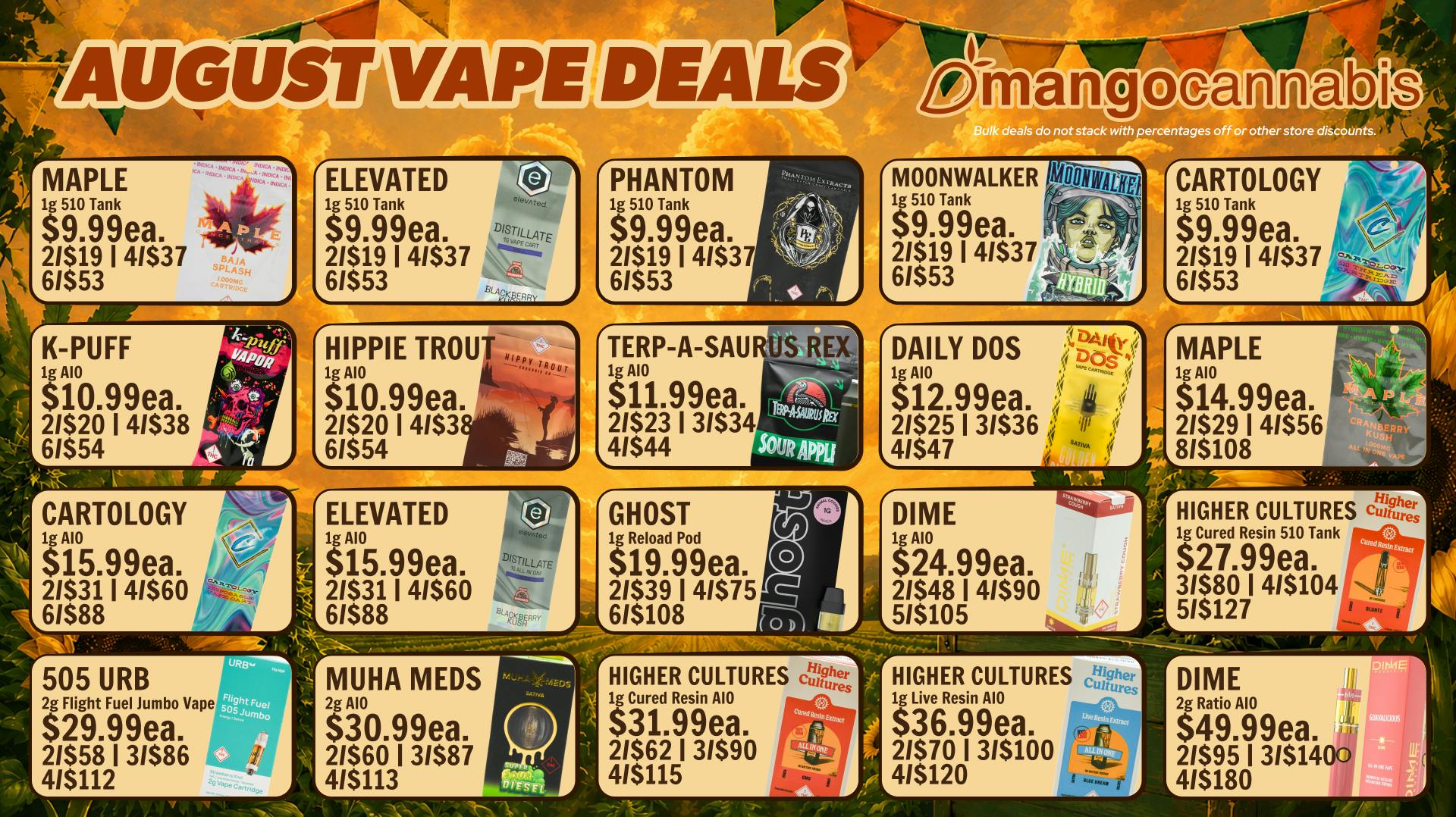Mango Cannabis - Sunland Park 6 Tanks for $53!