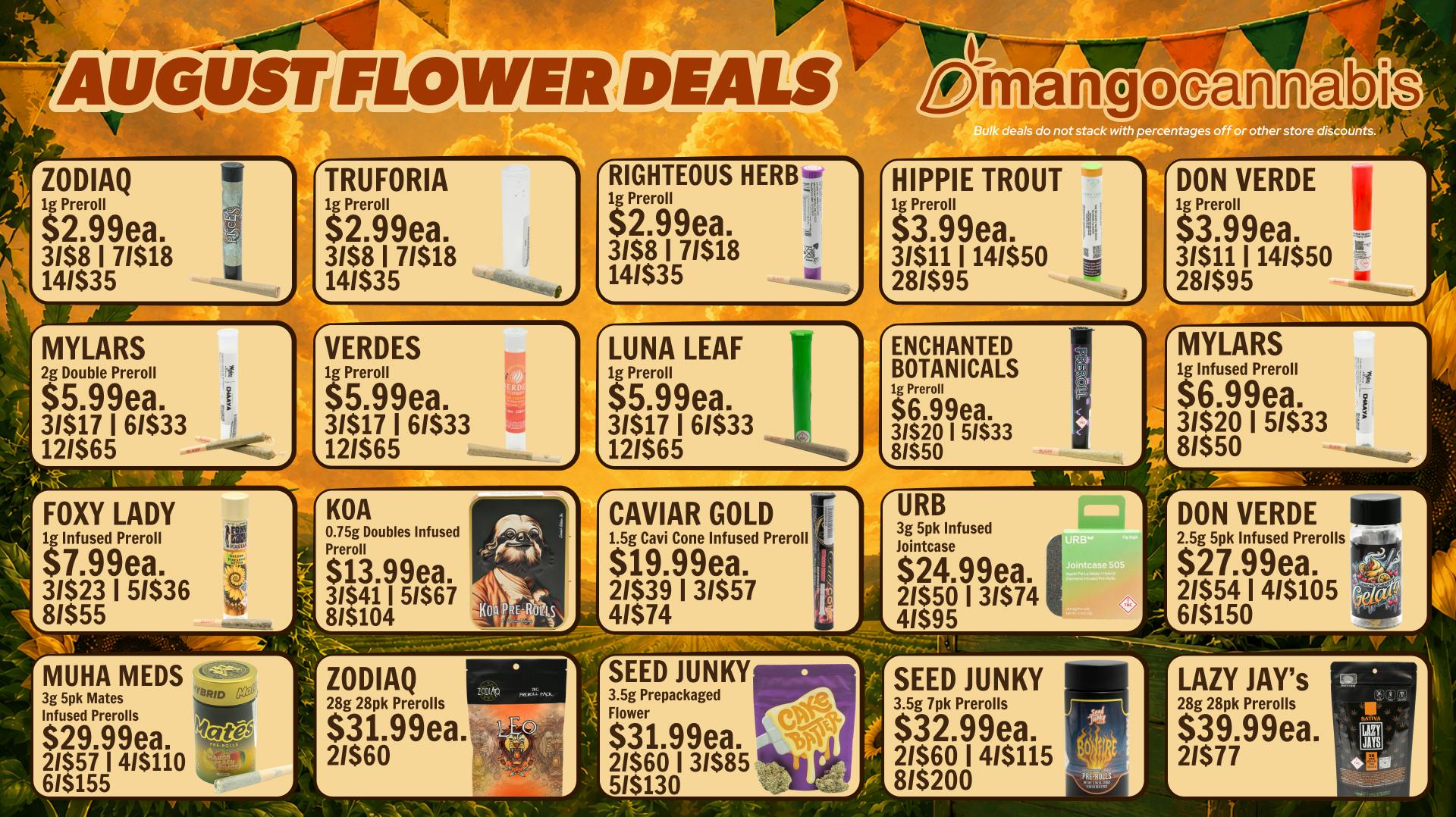 Mango Cannabis - Sunland Park 14 Prerolls for $35!