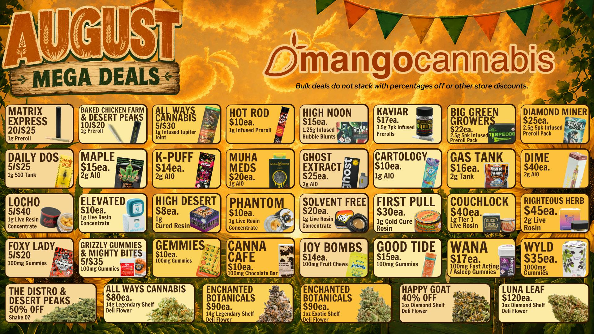 Mango Cannabis - Sunland Park Unbeatable Deals for August!