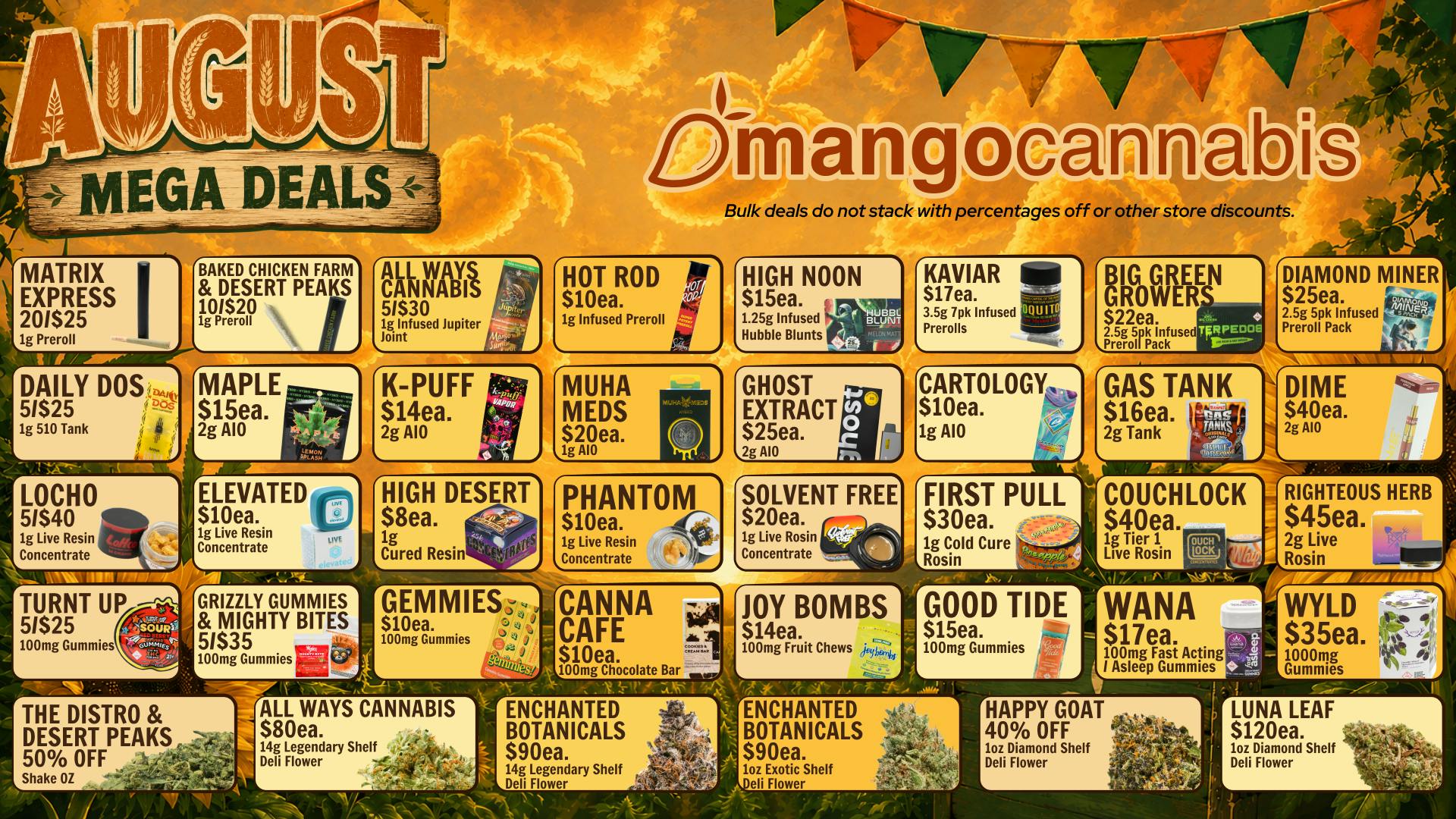 Mango Cannabis - Sunland Park Unbeatable Deals for August!