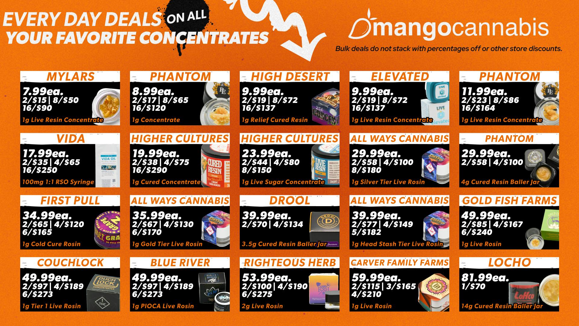 Mango Cannabis - Sunland Park 16 for $90 Concentrates!