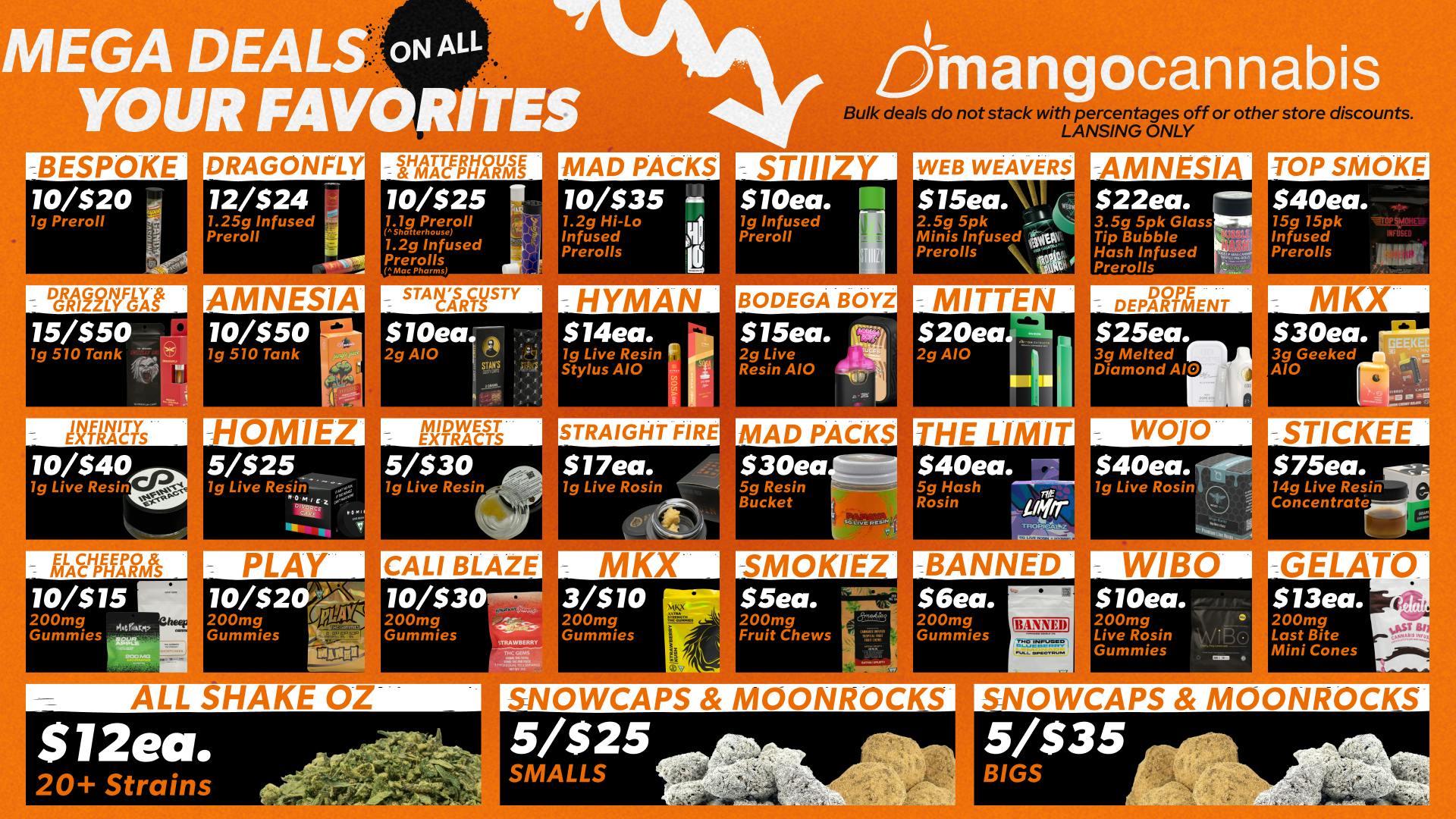 Mango Cannabis - Lansing Unbeatable September Mega Deals!