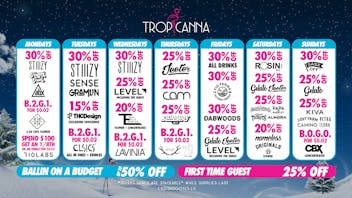 Tropicanna Dispensary and Weed Delivery - Huntington Beach Ballin on a Budget | 50% Off