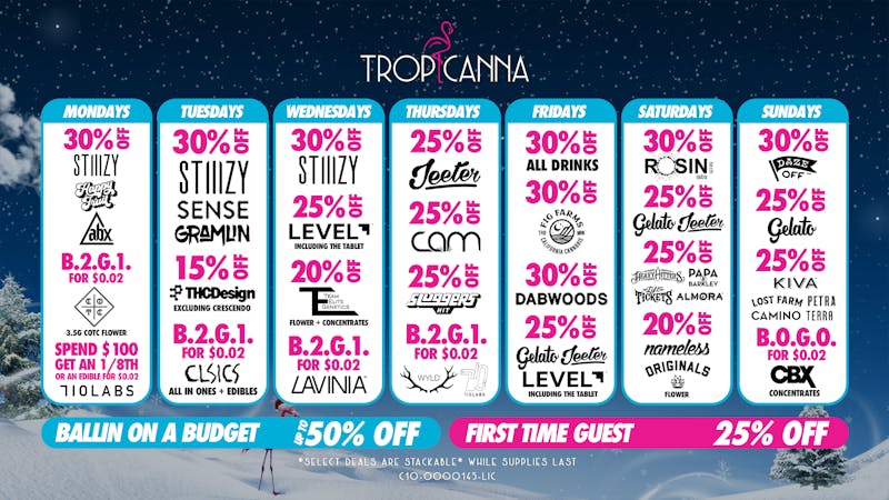 Tropicanna Dispensary and Weed Delivery - Huntington Beach Ballin on a Budget | 50% Off