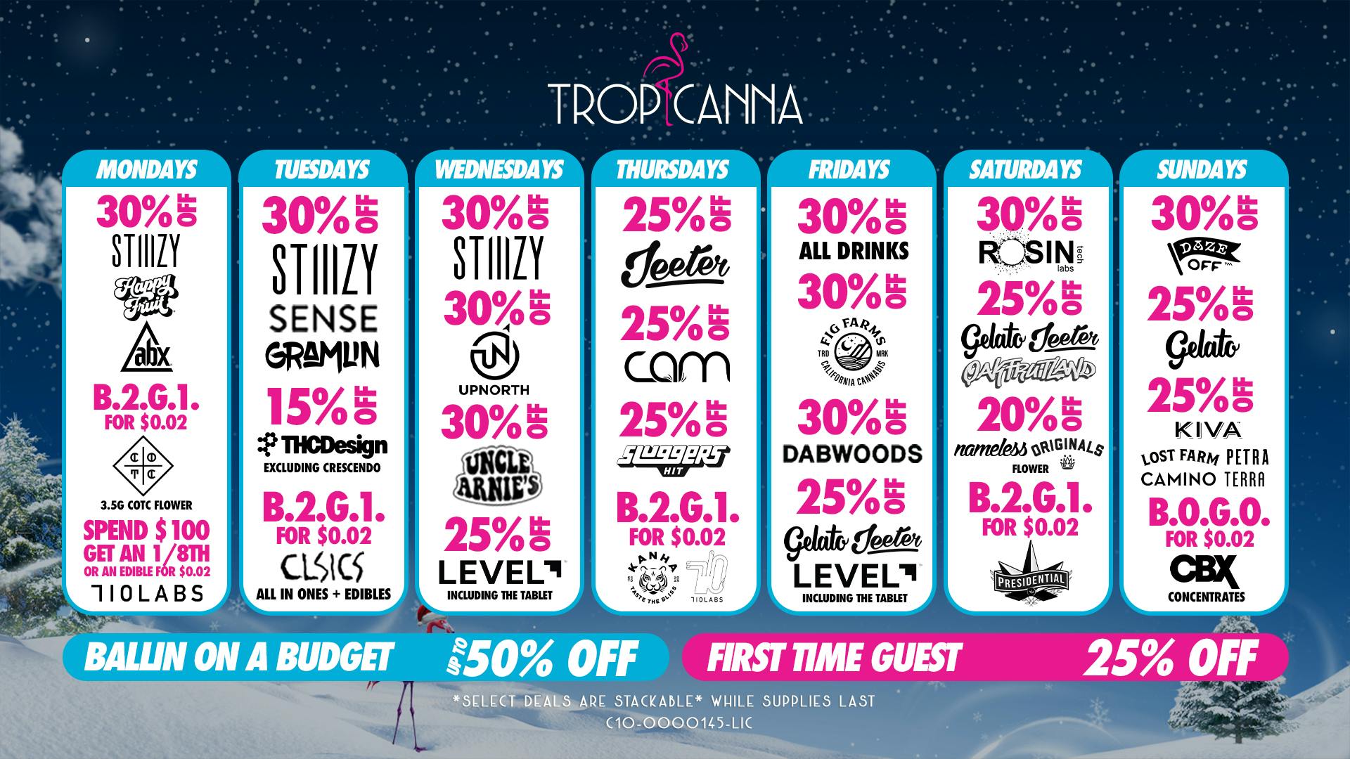 Tropicanna Dispensary and Weed Delivery - Huntington Beach Ballin on a Budget | 50% Off