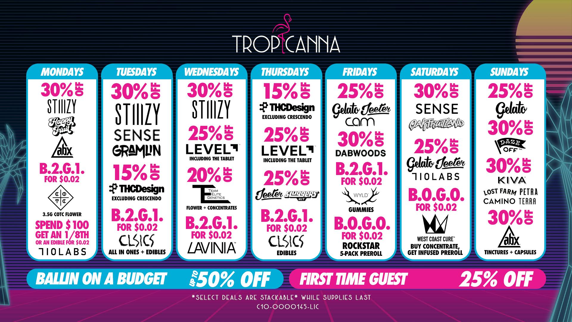 Tropicanna Dispensary and Weed Delivery - Garden Grove Ballin on a Budget | 50% Off