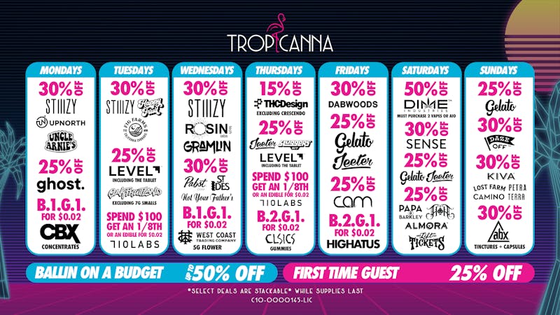 Tropicanna Dispensary and Weed Delivery - Garden Grove Ballin on a Budget | 50% Off