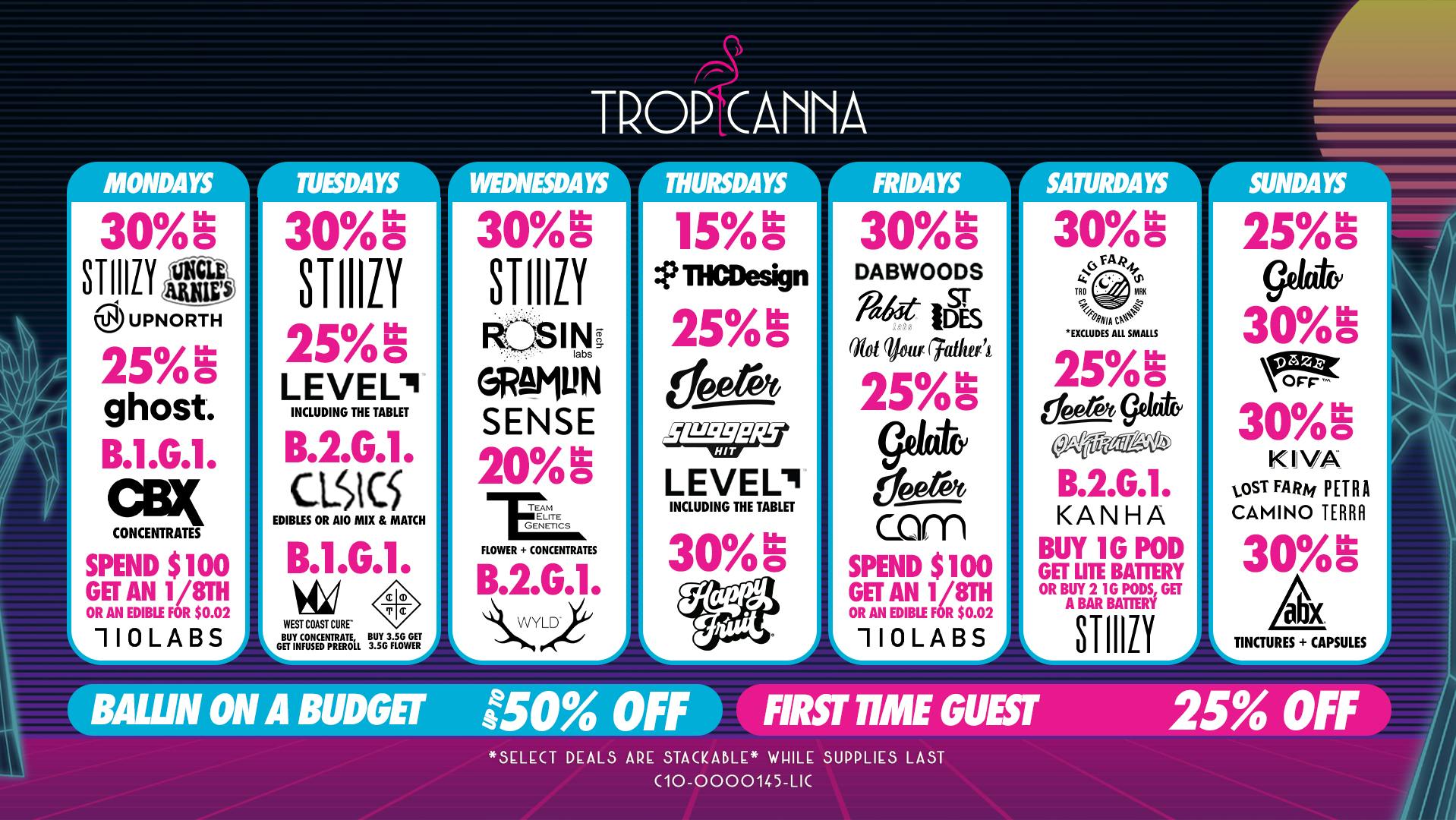 Tropicanna Dispensary and Weed Delivery - Garden Grove Ballin on a Budget | 50% Off