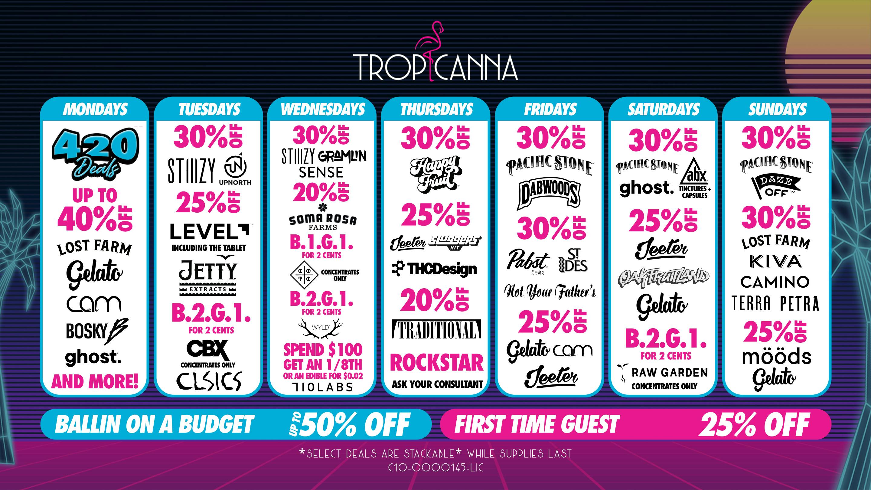 Tropicanna Dispensary and Weed Delivery Ballin on a Budget | 50% Off