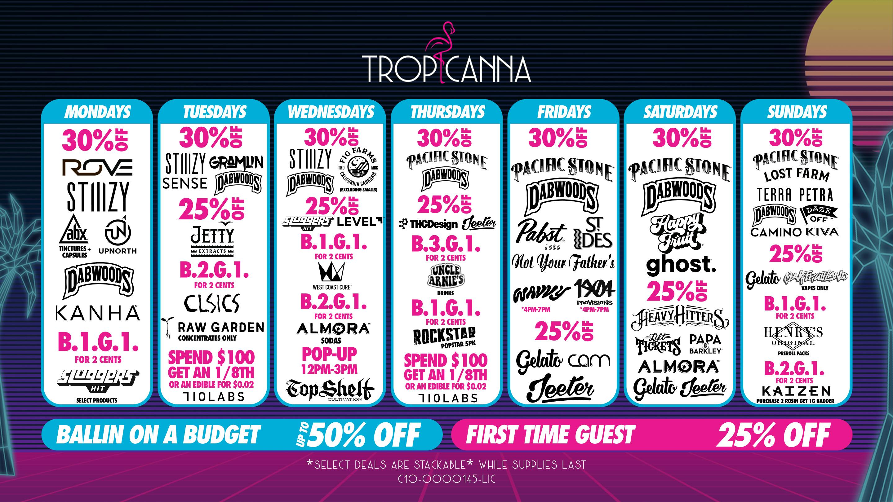 Tropicanna Dispensary and Weed Delivery - Huntington Beach Ballin on a Budget | 50% Off
