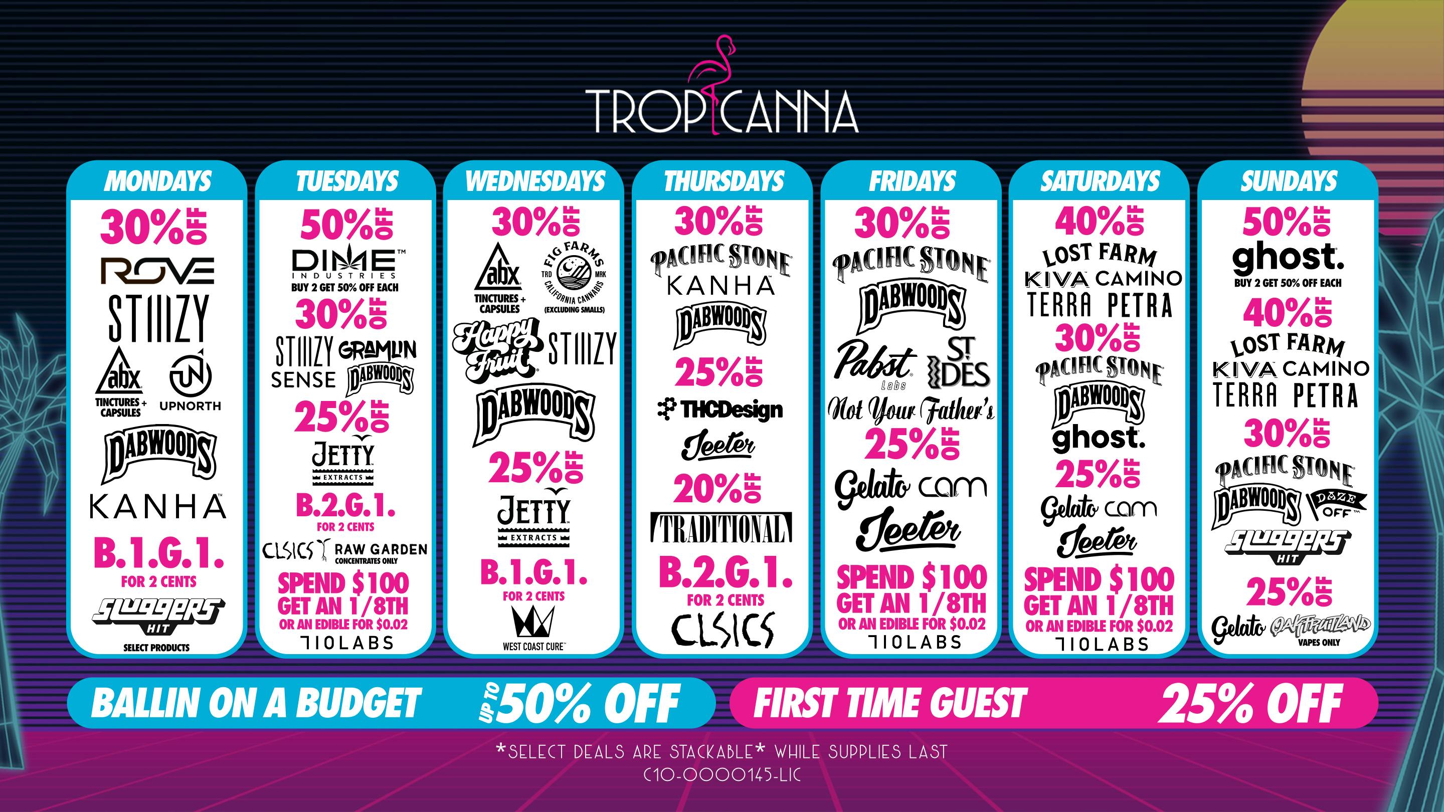 Tropicanna Dispensary and Weed Delivery - Huntington Beach Ballin on a Budget | 50% Off