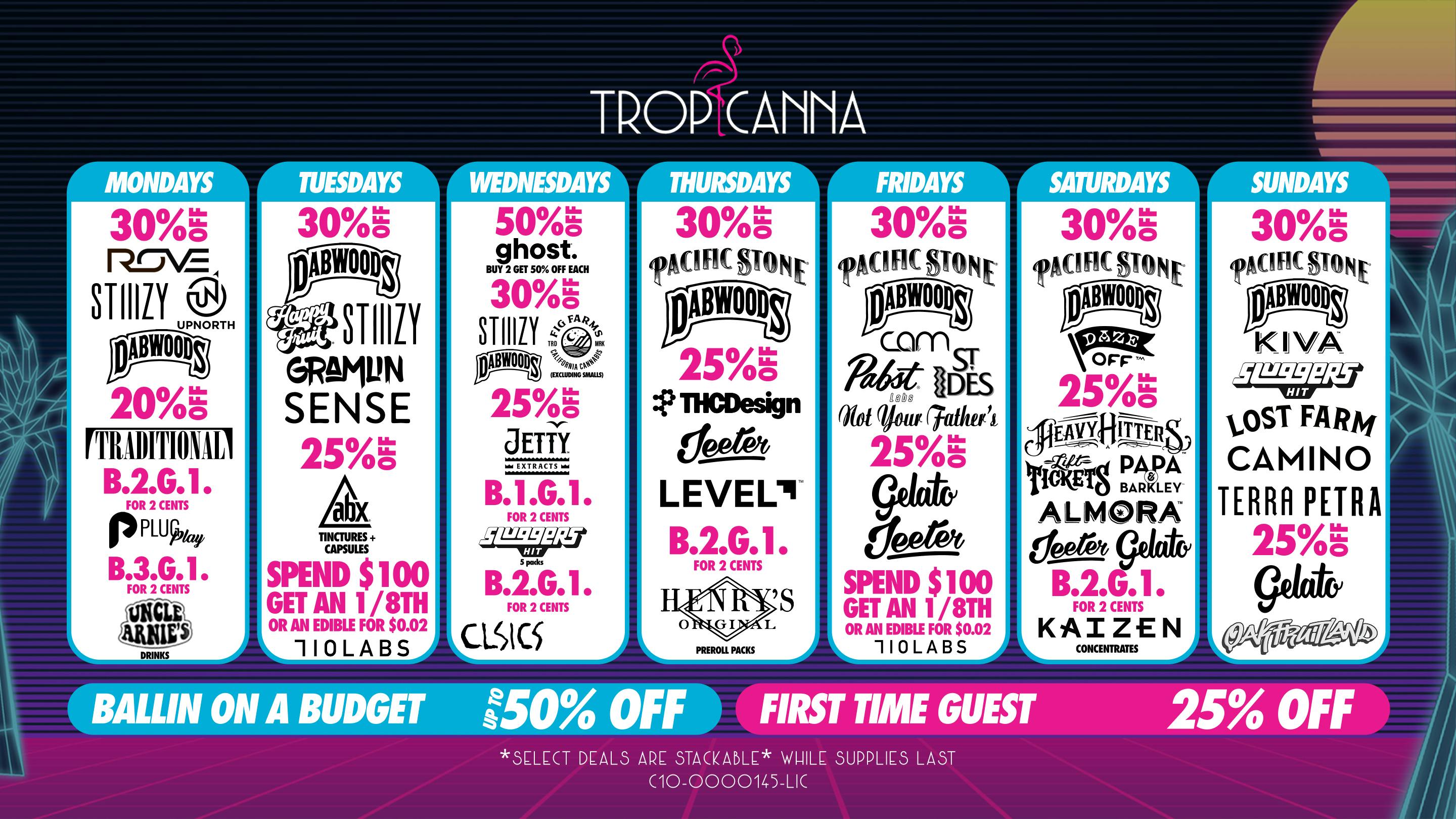 Tropicanna Dispensary and Weed Delivery - Huntington Beach Ballin on a Budget | 50% Off