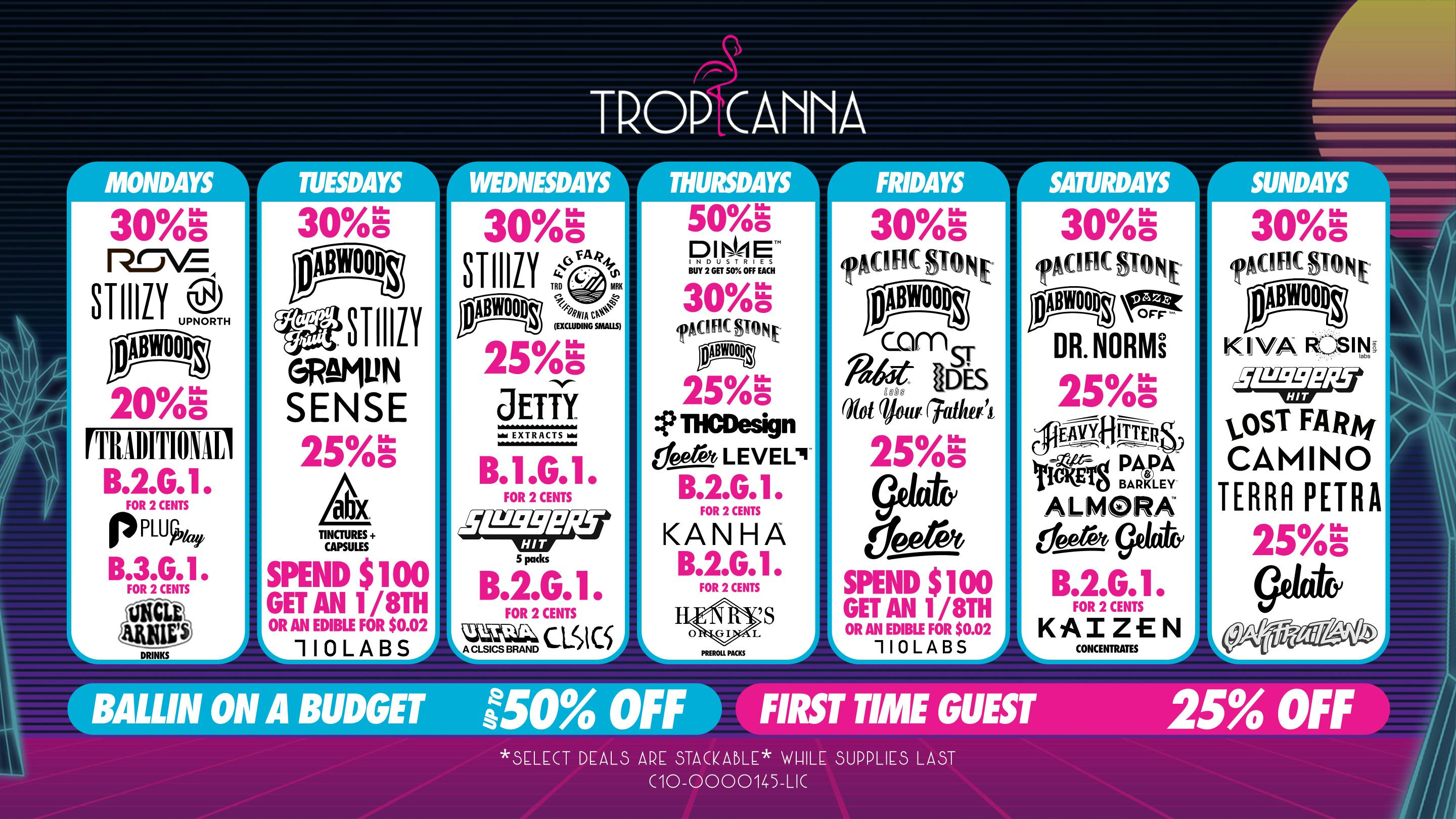 Tropicanna Dispensary and Weed Delivery - Huntington Beach Ballin on a Budget | 50% Off