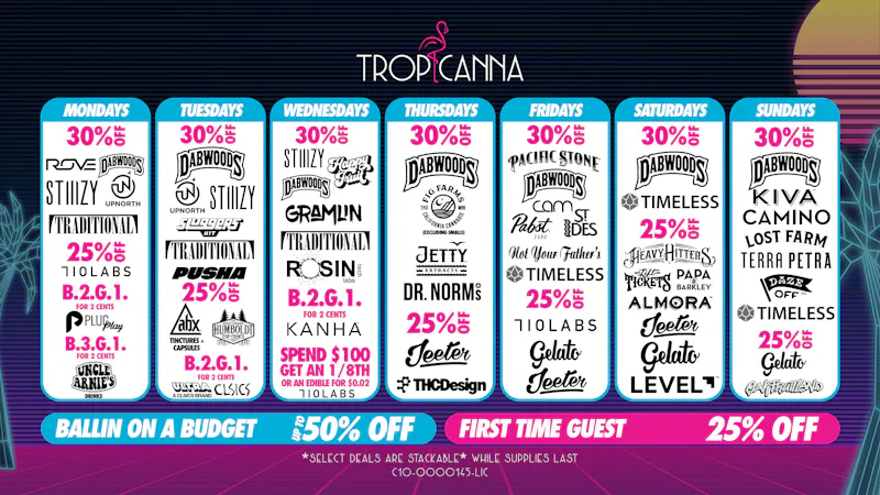 Tropicanna Dispensary and Weed Delivery - Irvine Ballin on a Budget | 50% Off