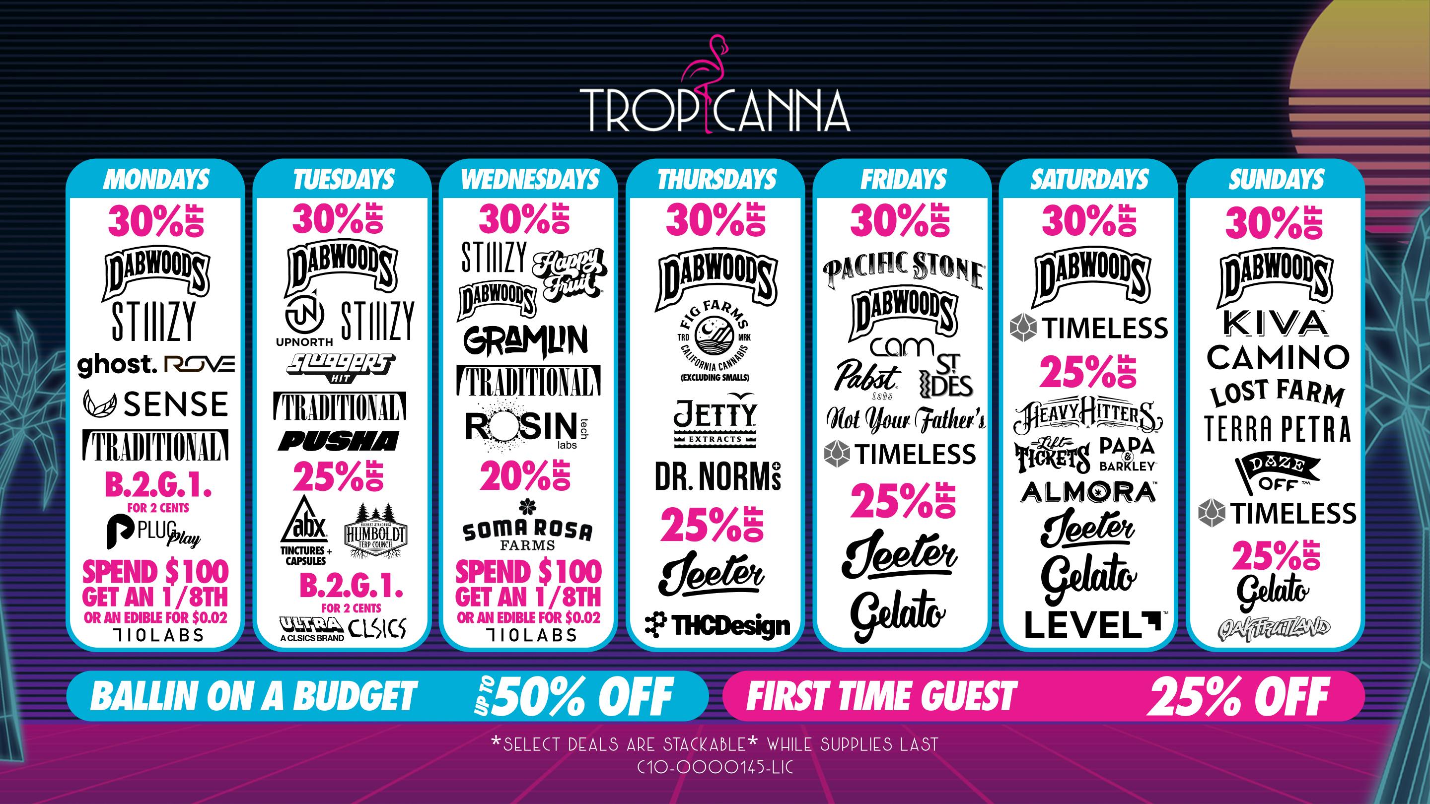 Tropicanna Dispensary and Weed Delivery - Huntington Beach Ballin on a Budget | 50% Off
