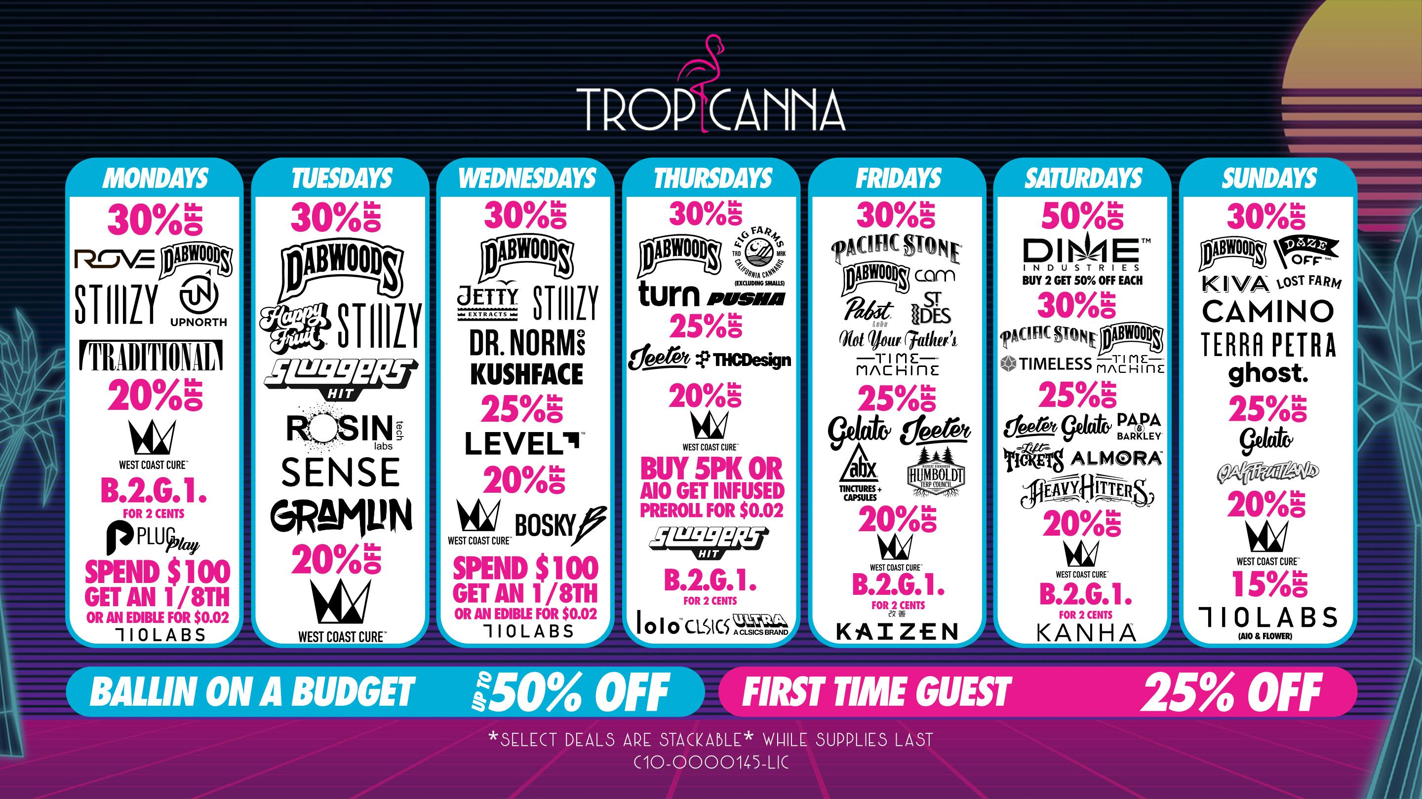 Tropicanna Dispensary and Weed Delivery - Huntington Beach Ballin on a Budget | 50% Off