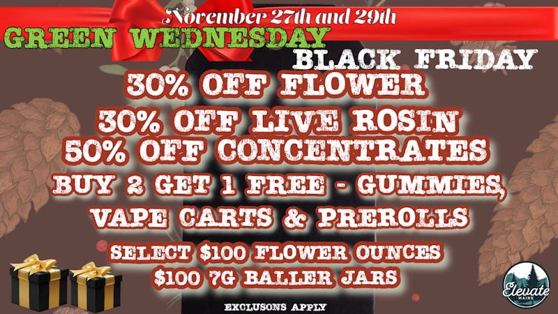 Elevate Maine - S. Portland BLACK FRIDAY SALE!