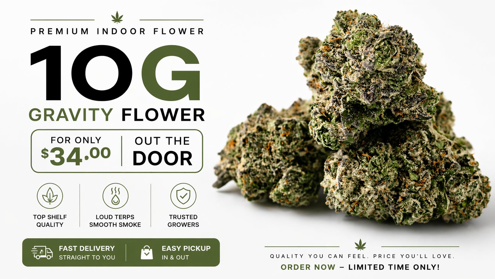 Bleu Diamond 🔥 10G GRAVITY FLOWER – ONLY $34 OTD 🚀