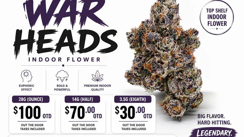 Bleu Diamond 🍋 WARHEADZ – INDOOR 🍋 $100 28G OTD