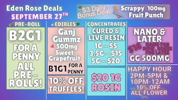 Bloom Cannabis Co - Mustang EDEN ROSE SPETEMBER DEALS