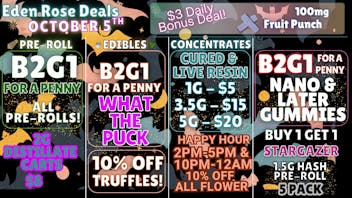 Nature's Cure Dispensary EDEN ROSE OCTOBER DEALS