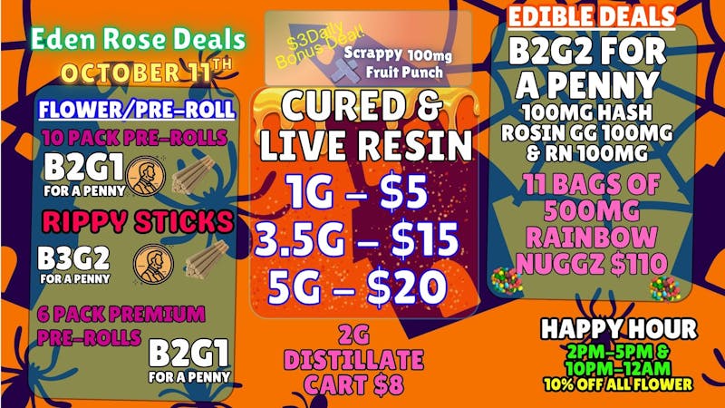 Bloom Cannabis Co - Mustang EDEN ROSE OCTOBER DEALS