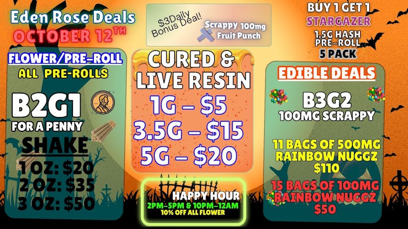 Bloom Cannabis Co - Mustang EDEN ROSE OCTOBER DEALS