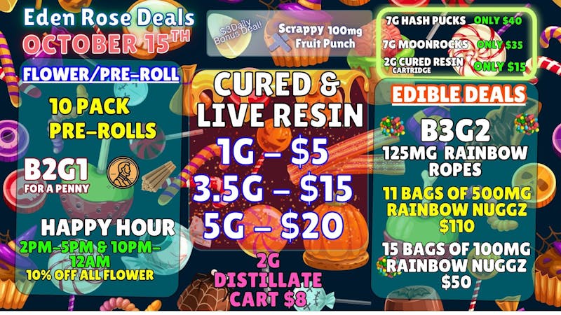 Bloom Cannabis Co - Mustang EDEN ROSE OCTOBER DEALS