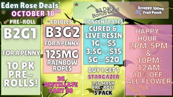Bloom Cannabis Co - Mustang EDEN ROSE OCTOBER DEALS