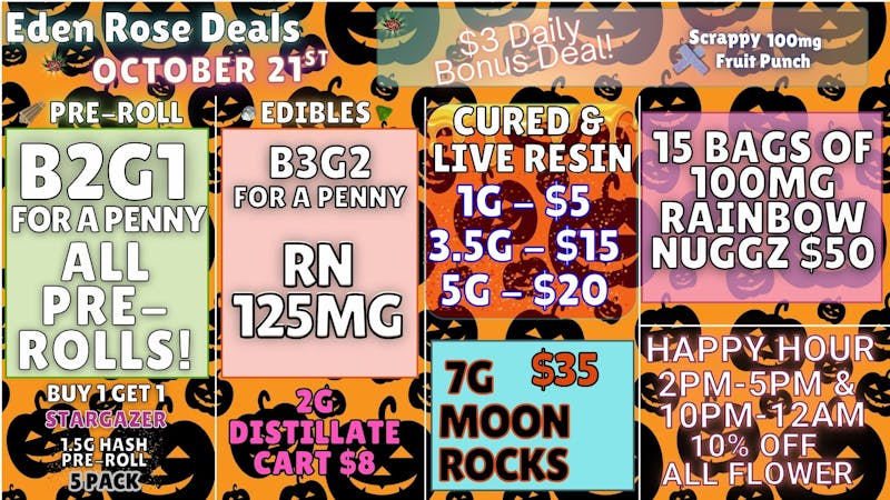 Bloom Cannabis Co - Mustang EDEN ROSE OCTOBER DEALS