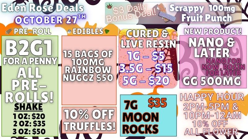 Bloom Cannabis Co - Mustang EDEN ROSE OCTOBER DEALS