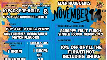Eden Rose Dispensary EDEN ROSE NOVEMBER 2025 DEALS