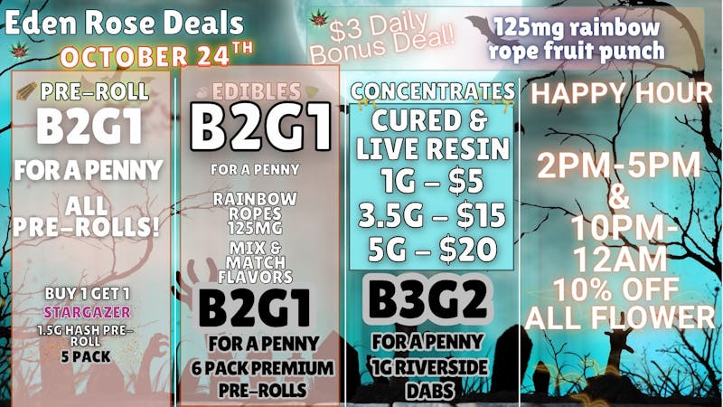 Bloom Cannabis Co - Mustang EDEN ROSE OCTOBER DEALS