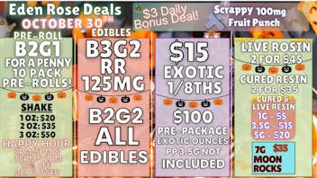 Eden Rose Dispensary - South HALLOWEEN WEEKEND DEALS