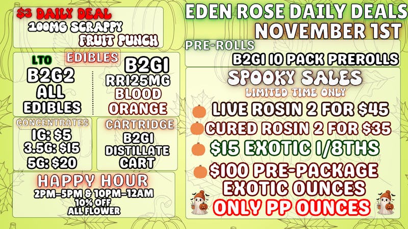 Bloom Cannabis Co - Mustang HALLOWEEN WEEKEND DEALS