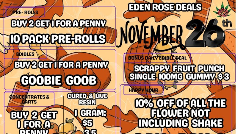 Eden Rose Dispensary - South EDEN ROSE NOVEMBER 2025 DEALS