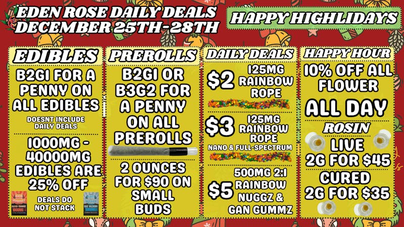 Bloom Cannabis Co - Mustang Eden Christmas Weekend!