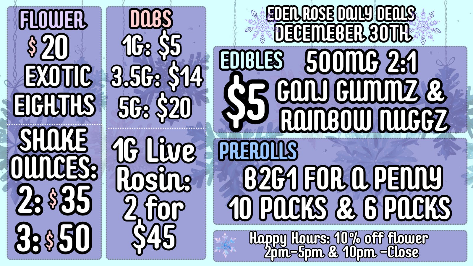 Eden Rose Dispensary - South $5 EDIBLE DEAL EDEN ROSE