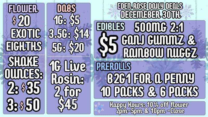 Bloom Cannabis Co - Mustang $5 EDIBLE DEAL EDEN ROSE