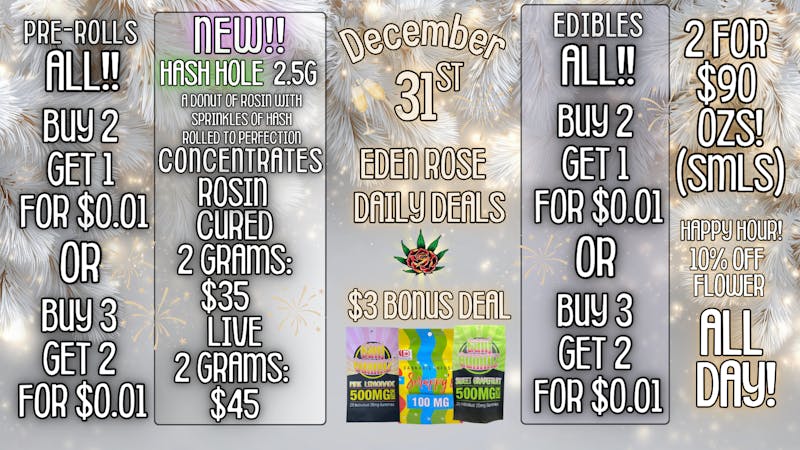 Bloom Cannabis Co - Mustang Year End Salebration!