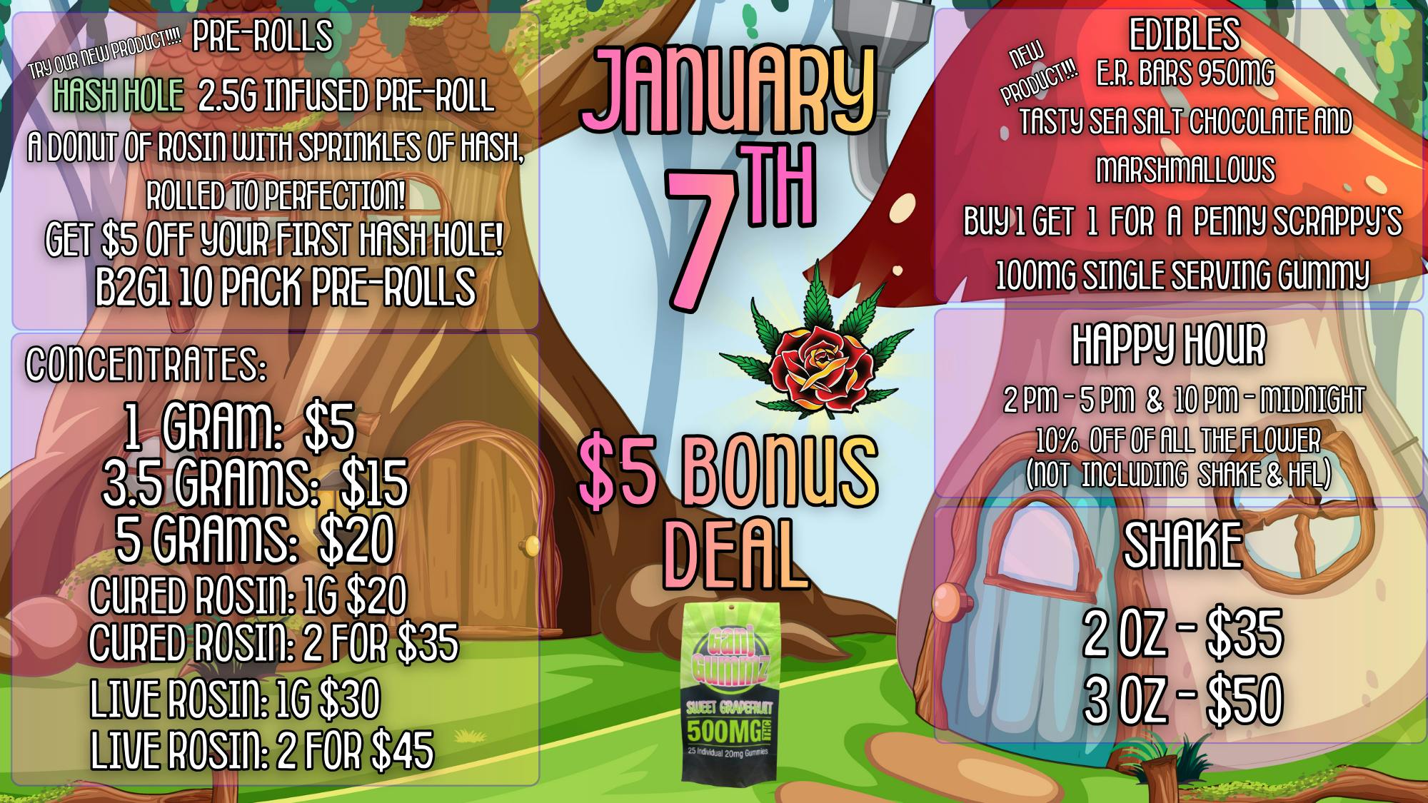 Eden Rose Dispensary $5 OFF FIRST HASH HOLE 2.5G INFUSED PRE ROLL