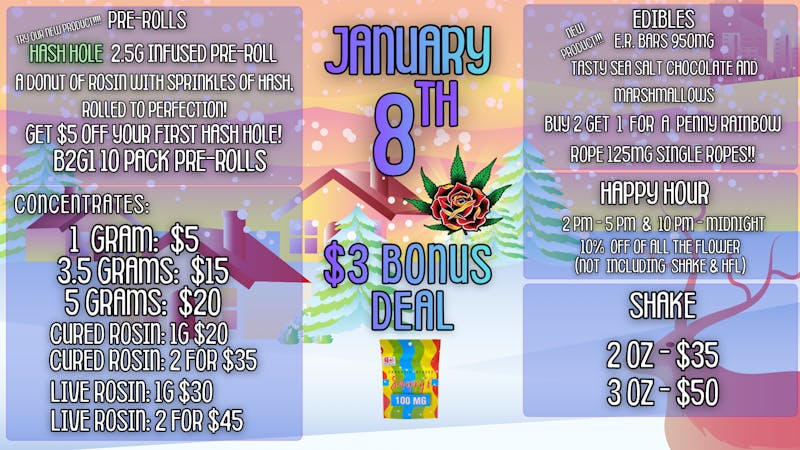 Eden Rose Dispensary - South $5 OFF FIRST HASH HOLE 2.5G INFUSED PRE ROLL