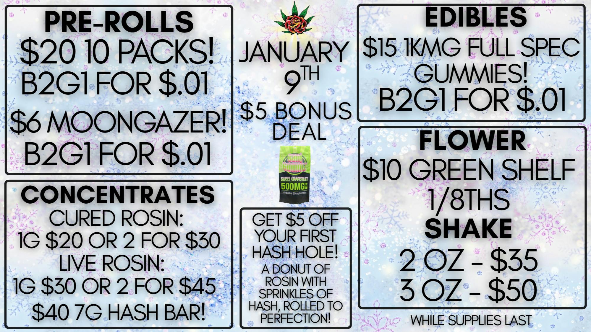 Nature's Cure Dispensary $5 OFF FIRST HASH HOLE 2.5G INFUSED PRE ROLL