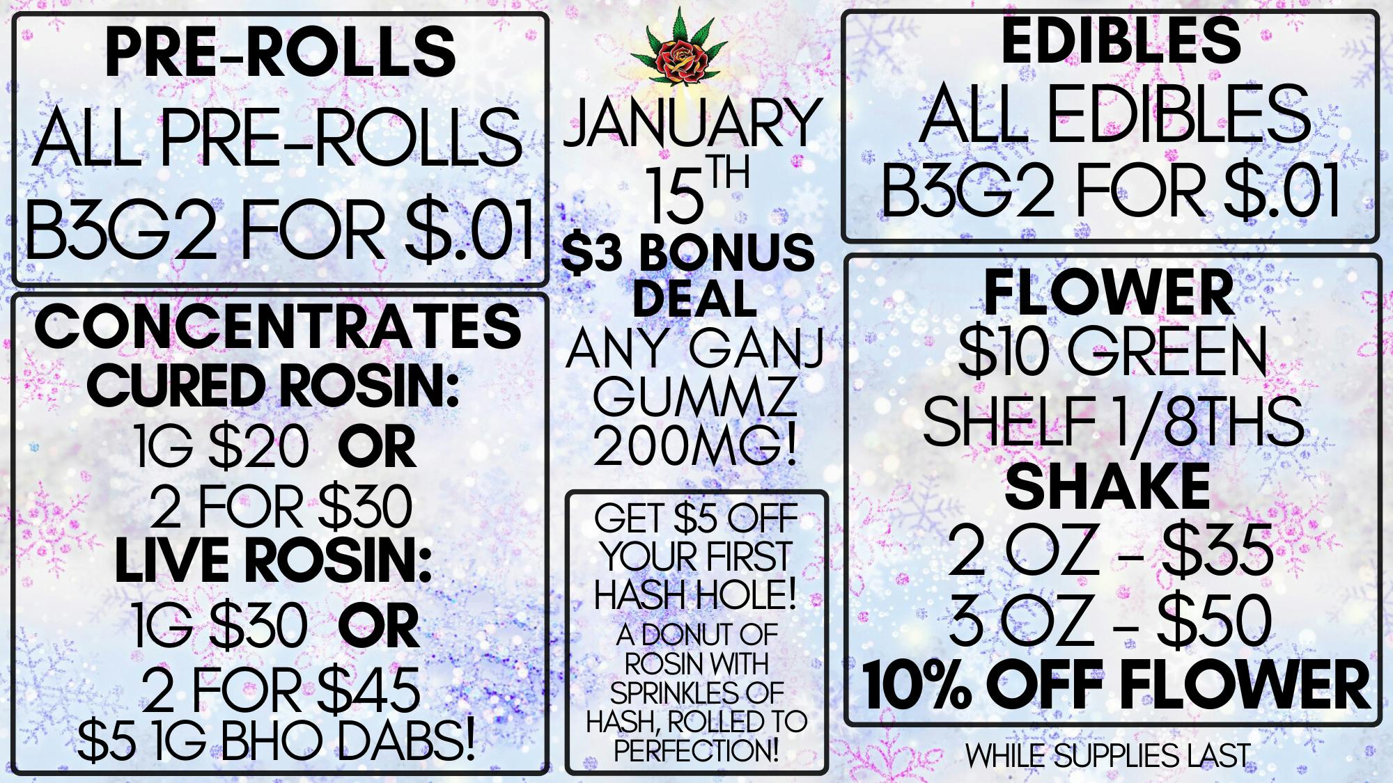Bloom Cannabis Co - Mustang Eden Rose Daily Deal 1/15/26