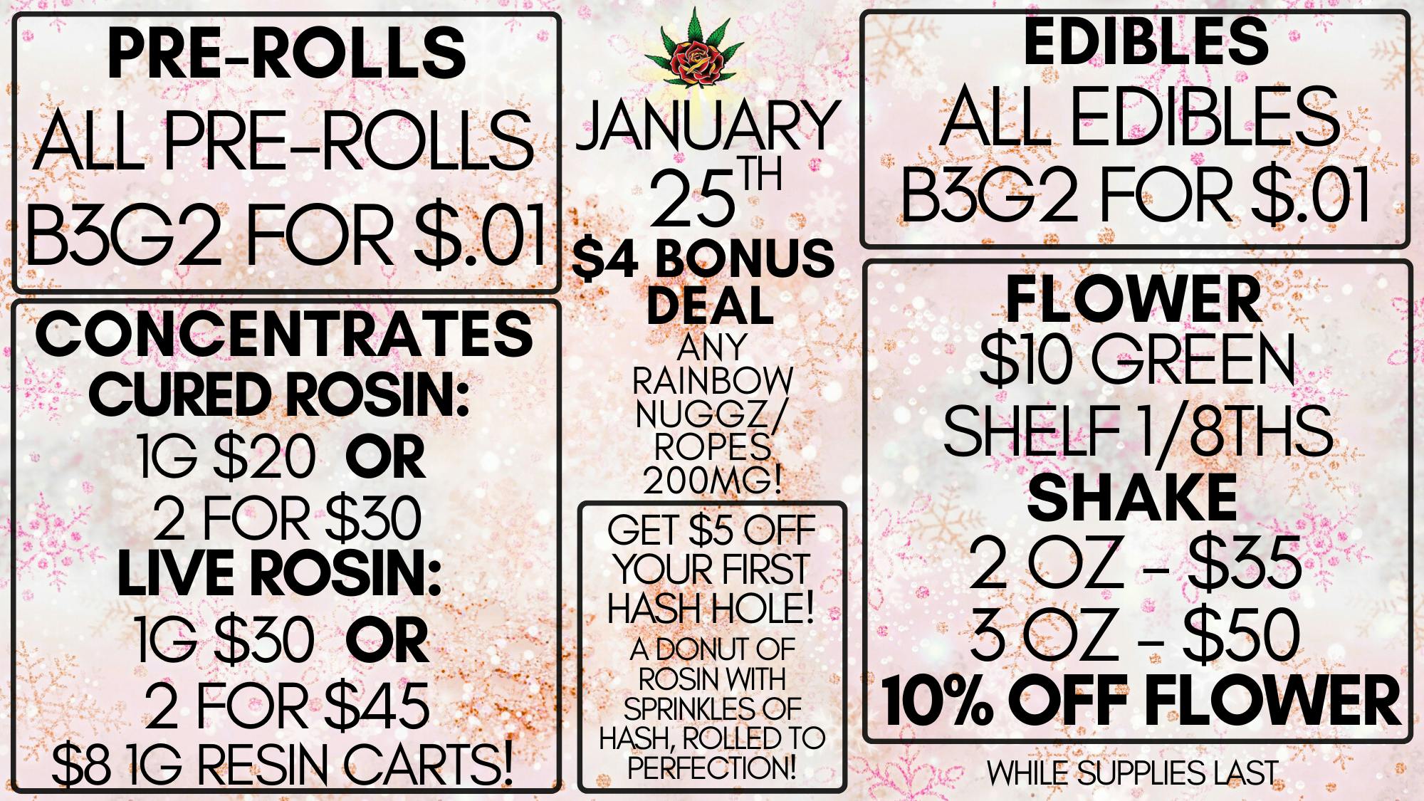 Bloom Cannabis Co - Mustang Eden Rose Daily Deal 1/25/26