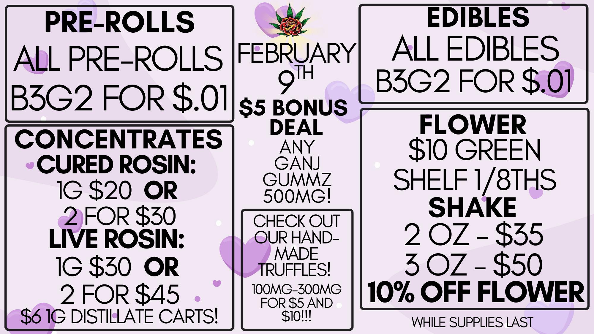 Nature's Cure Dispensary Eden Rose Daily Deal 02/09/26