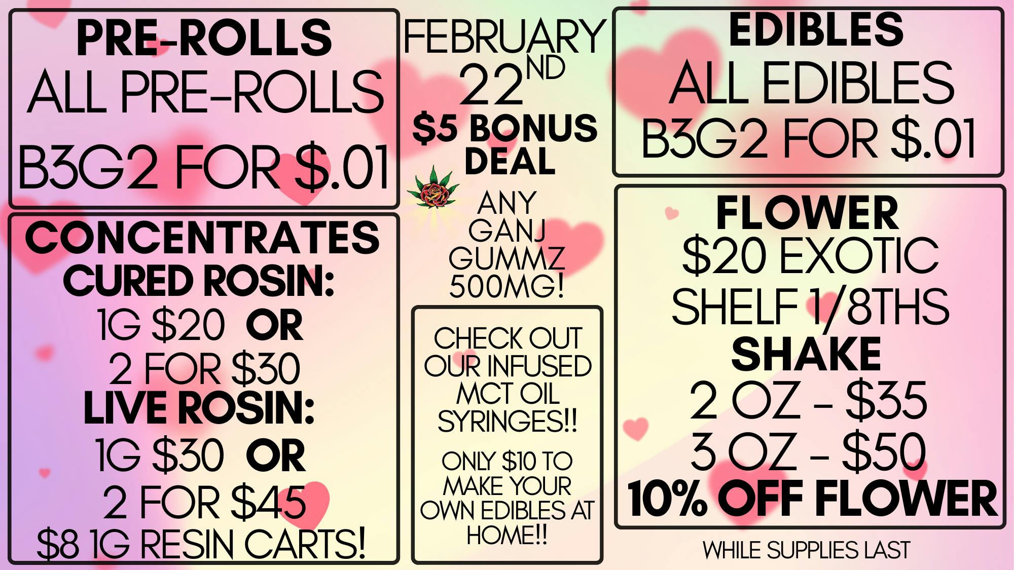 Eden Rose Dispensary - South Eden Rose Daily Deal 02/22/26