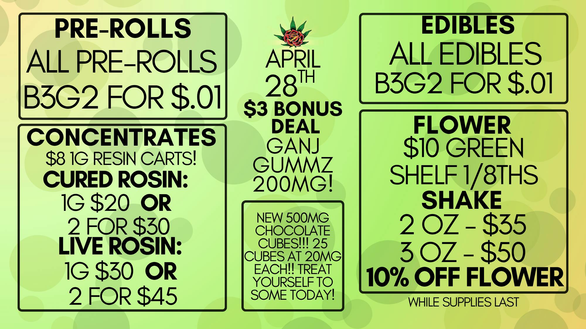 Bloom Cannabis Co - Mustang Eden Rose Daily Deals 4/28/26