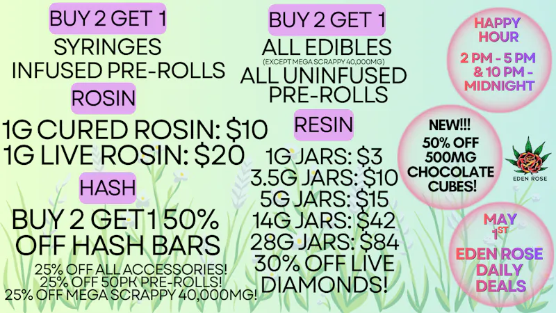 Bloom Cannabis Co - Mustang Eden Rose Daily Deals 5/01/26